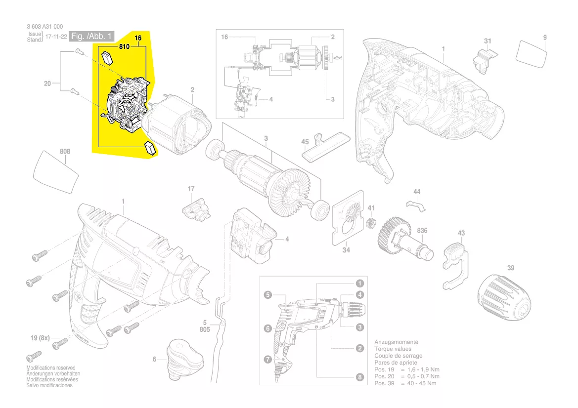 Couronne porte balais réf. 1 600 A00 B66